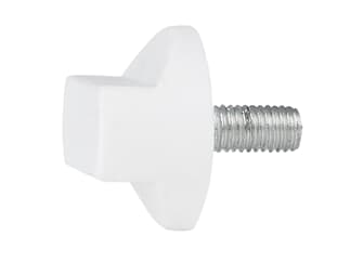 Wentex P&D Rotary knob, weiß, Knebelschraube für Steher M10x20