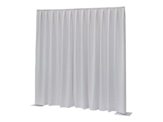 Wentex P&D Curtain - Medium Gloss Satin 300x120cm 165G White, pleated-gefaltet