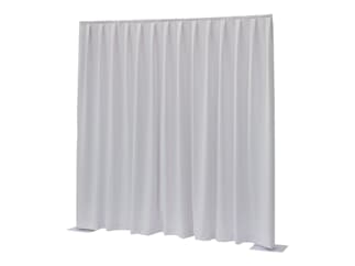 Wentex P&D Curtain, Medium Gloss Satin 3,0x5,0m 165G weiss, pleated-gefaltet