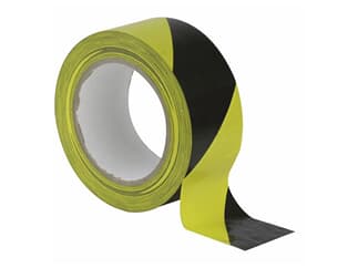 Floortape schwarz / gelb 50mm breit, 33m Rolle