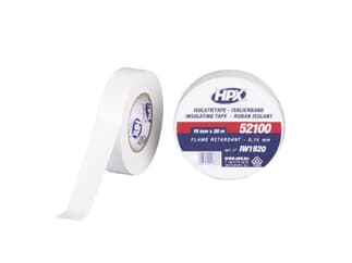 HPX PVC-Isolierband 52102, Weiß, 19 mm / 20 m