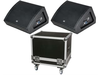 DAP-Audio M15 BUNDLE, 2x aktiver Monitorlautsprecher 15" inkl. CASE
