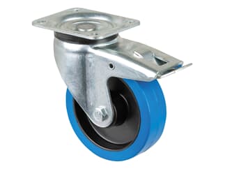 Showgear Drehbares blaues Rad - 125 mm - mit Bremse
