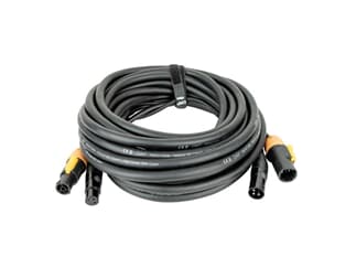 DAP FP-22 LIGHT Hybrid Cable - Power Pro True & 3-pin XLR - DMX / Power, 10 m schwarz