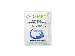CAREMEDI-Tuch - Desinfektionstuch 3ml einzeln verpackt, mit ALOE und Vit.B5