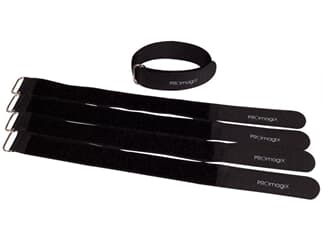 PROmagiX Klettkabelbinder 25x300 mm schwarz - 5er