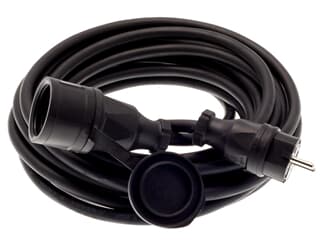PROmagiX Schutzko-Kabel 10m mit Vollgummistecker und Kupplung mit Deckel 3x 2,5qmm, H07RN-F