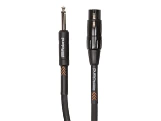 ROLAND RMC-B20-HIZ - Hochohmiges Mikrofonkabel (XLR 3-pol female / Klinkenstecker 6,3mm Mono | 6,00m) - in schwarz