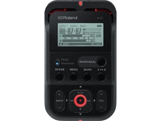 ROLAND R-07 - Ultraportabler Audio-Recorder mit Wireless Monitoring und Remote-Steuerung (2 Kanäle / Bluetooth / LCD-Display) - in schwarz