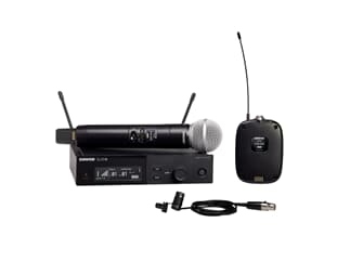 SHURE SLXD124E / 85 G59 Kombi-Mikrofonsystem mit SM58 & WL185, 470-514 MHz