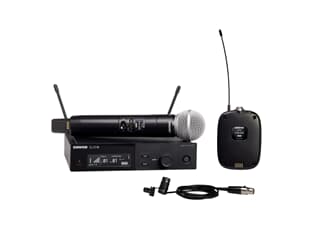 SHURE SLX-D Kombi-Mikrofonsystem m. SM58 & WL185  K59 - 606-650 MHZ