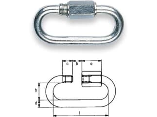 SAFETEX Kettenschnellverschluss 3,5 mm, verzinkt DIN 56927 Form A