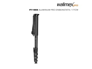 walimex FT-1502 Aluminium Pro-Einbeinstativ, 177cm