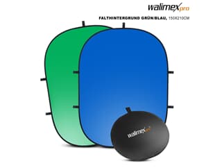 walimex pro Falthintergrund grün/blau, 150x210cm