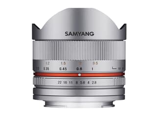 Samyang MF 8mm F2,8 Fisheye II APS-C Canon M silb.