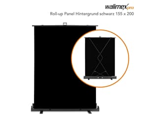Walimex pro Roll-up Panel Hintergrund schw.155x200