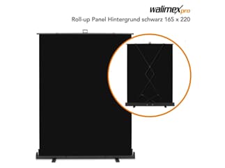Walimex pro Roll-up Panel Hintergrund schwarz 165x220