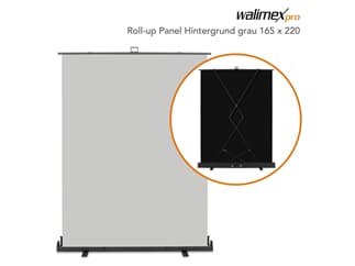 Walimex pro Roll-up Panel Hintergrund grau 165x220
