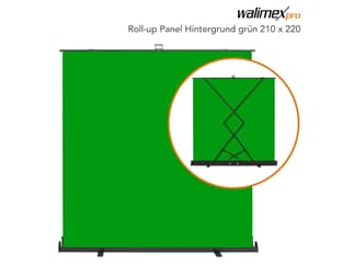Walimex pro Roll-up Panel Hintergrund grün 210x220