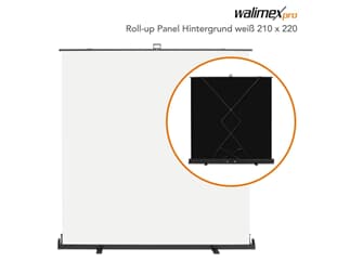 Walimex pro Roll-up Panel Hintergrund weiß 210x220