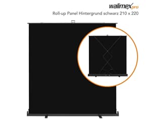 Walimex pro Roll-up Panel Hintergrund schwarz 210x220