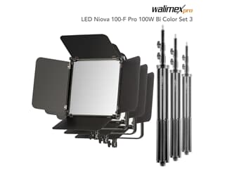 Walimex pro LED Niova 100-F Pro 100W Bi Color Set3