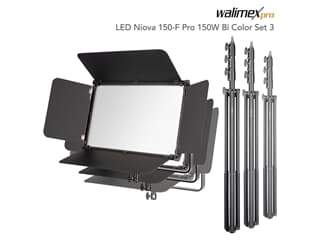 Walimex pro LED Niova 150-F Pro 150W Bi Color Set3