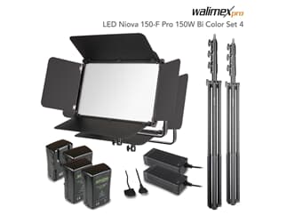 Walimex pro LED Niova 150-F Pro 150W Bi Color Set4