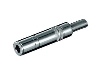 Klinkenkupplung - 6,35 mm - mono, Metallausführung mit Knickschutz
