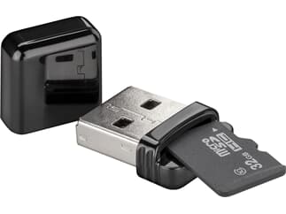 Goobay Kartenlesegerät USB 2.0 - zum Lesen von MicroSD-Speicherkarten