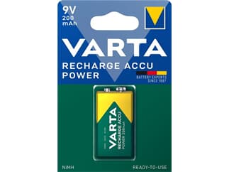 Varta Ready to Use 9V Block/6HR61 (56722) - 200 mAh - LSD-NiMH Akku 9 V