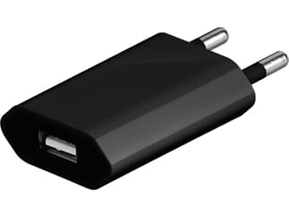 Goobay USB-Ladegerät (5 W) schwarz, kompaktes USB-Netzteil mit 1x USB-Anschlus