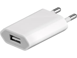 Goobay USB-Ladegerät (5 W) weiß, kompaktes USB-Netzteil mit 1x USB-Anschluss