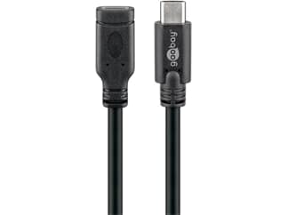 Goobay USB-C™ Verlängerung USB 3.1 Generation 1, Schwarz, USB-C™-Stecker > USB-C™-Buchse