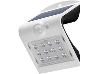 Goobay LED Solar-Wandleuchte mit Bewegungsmelder, 1,5 W, Weiß - ideale Lichtlösung für Hauseingänge,