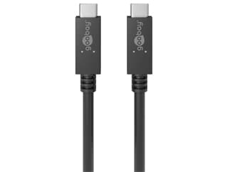 Goobay USB-C™ PD Lade- und Synchronisationskabel 100 W für Geräte mit USB-C™-Anschluss (Gen.3.2), schwarz