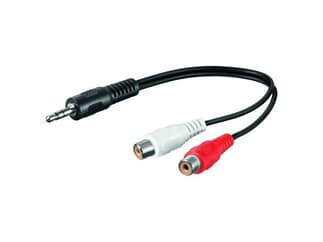 Audio-Video-Kabel 1,5 m lose Ware, 3,5 mm stereo Klinkenst.>2xCinchkupplung