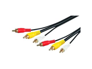 Audio-Video-Kabel 1,5 m lose Ware, 3 x Cinchstecker > 3 x Cinchstecker