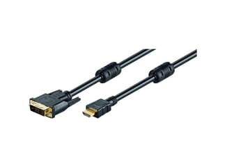 HDMI / DVI-D Kabel 2,0 Meter lose Ware, 19pol. HDMI-Stecker>DVI-D (18+1) Stecker