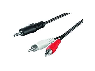 Audio-Video-Kabel 1,5 m lose Ware, 3,5 mm stereo Stecker > 2 x Cinchstecker