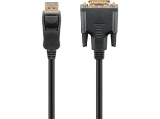 Goobay DisplayPort/DVI-D-Adapterkabel 1.2, DisplayPort-Stecker > DVI-D-Stecker Dual-Link (24+1 pin)
