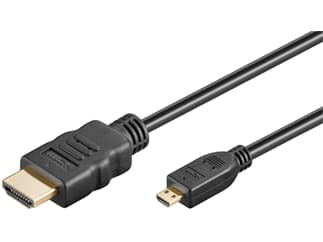 Goobay High-Speed-HDMI™-Kabel mit Ethernet (Micro, 4K @ 60 Hz) HDMI™-Stecker (Typ A) > HDMI™-Micro-Stecker (Typ D)
