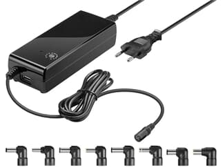 Goobay 90 W Notebook-Netzteil, inkl. 1x USB- und 8x DC-Adapter, 12 V - 22 V bis max. 4 A