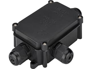 Goobay IP-66 Schutzbox für Lüsterklemmen PG9, Schwarz - zum sicheren Verbinden von 3 Kabeln