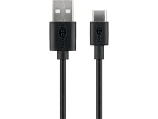 Goobay USB-C™ Lade- und Synchronisationskabel verbindet Geräte mit USB-C™- und USB-A-Anschlüssen miteinander