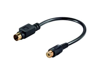 Audio-Video-Kabel 0,20 m lose Ware, 4-pol. mini DIN-Stecker > Cinchkupplung