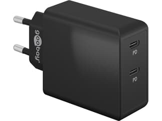 Goobay Dual-USB-C™ PD Schnellladegerät (36 W) schwarz