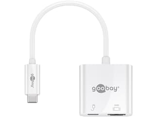 Goobay USB-C™-Adapter HDMI 4k60Hz, PD, weiß, 0.145 m - erweitert ein USB-C™ Gerät um einen HDMI™Ansc