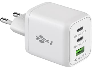 Goobay USB-C™ PD GaN Multiport-Schnellladegerät Nano (65 W) weiß