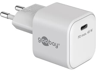 Goobay USB-C™ PD GaN Schnellladegerät Nano (45 W) weiß
1x USB-C™-Anschluss (Power Delivery)